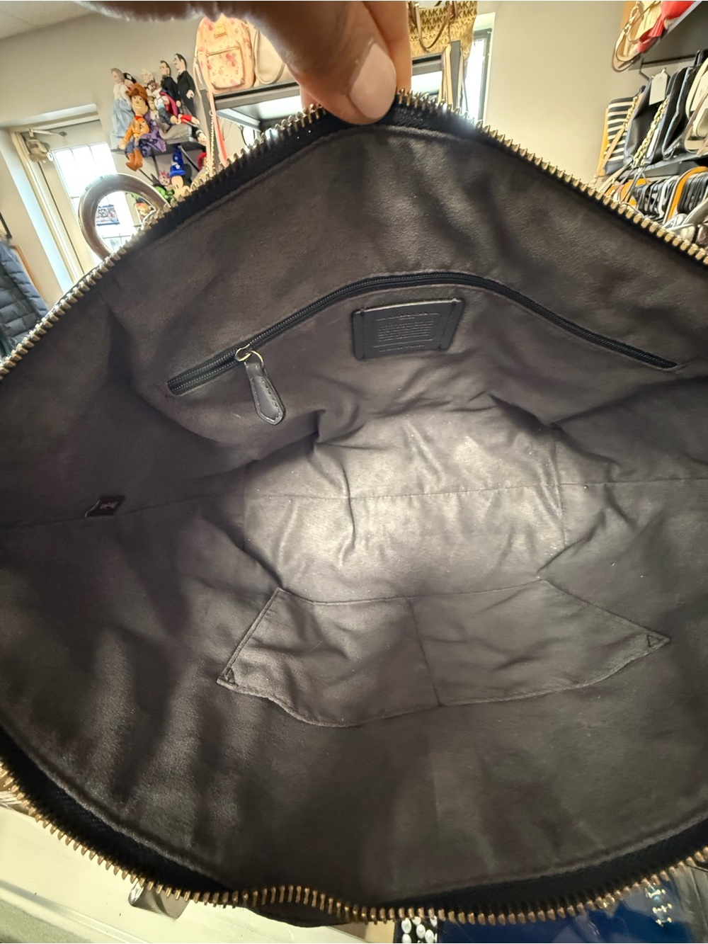 Coach Ava Tote bag metallic signature embossed logo pattern - Picture 12 of 13